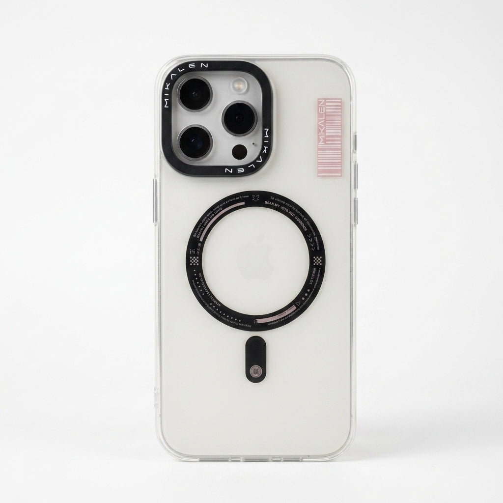 Carcasa MagSafe Transparente Gris