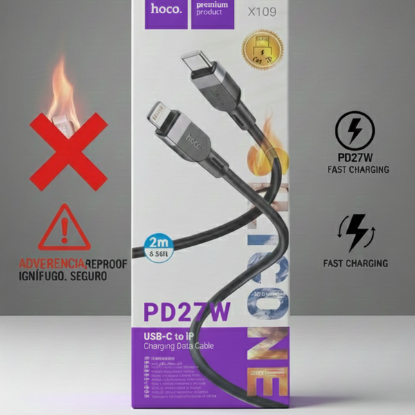 Cable HOCO Original Ignífugo (2m) 27W