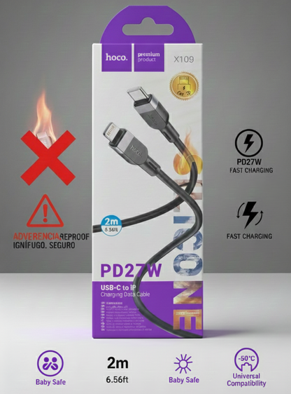 Cable HOCO Original Ignífugo (2m) 27W