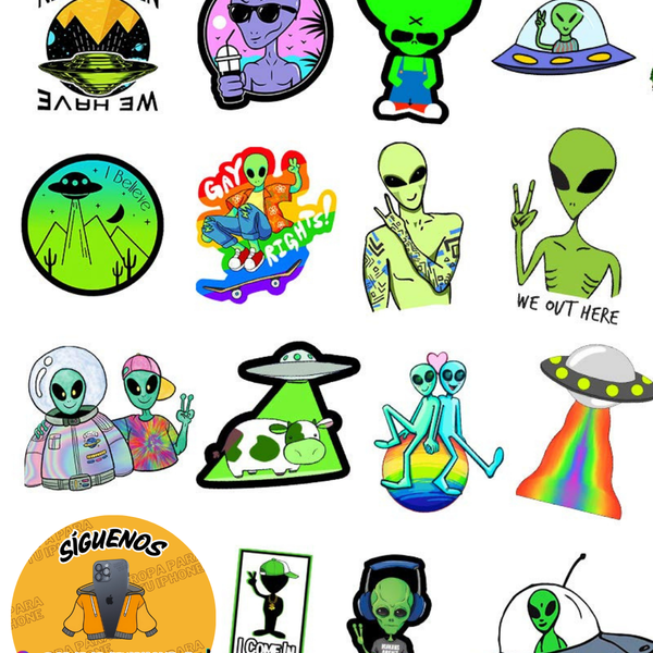 Pack Stickers Alien