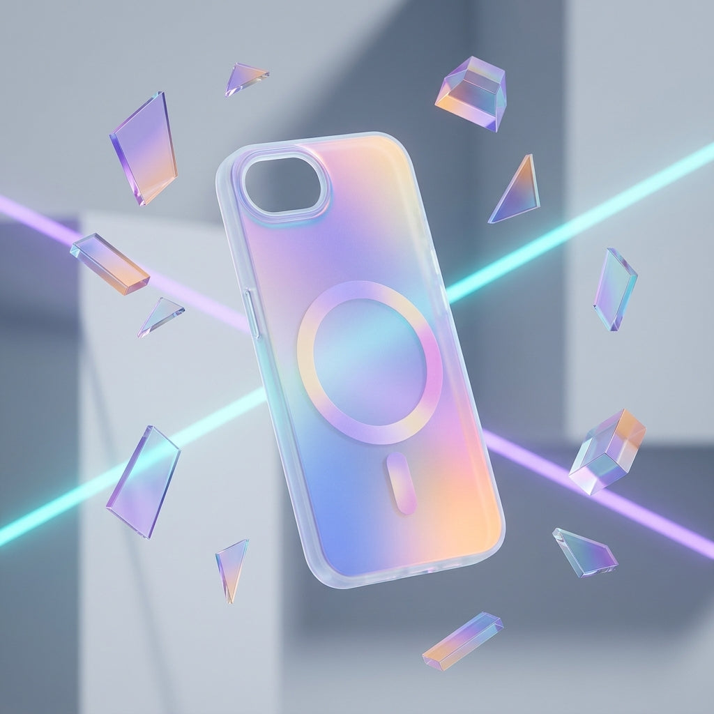 Carcasa tornasol iPhone 17e/16e