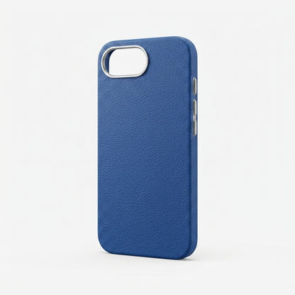 Carcasa tipo cuero azul iPhone 17e/16e