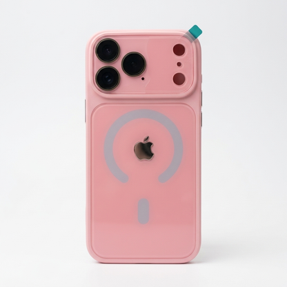 Carcasa con Magsafe y proteccion de Camaras Rosada