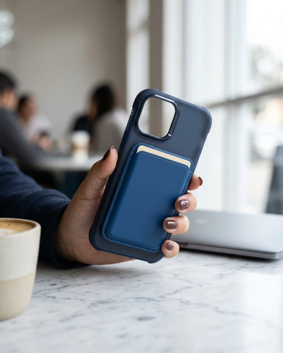 Wallet magnética con soporte (billeteras)